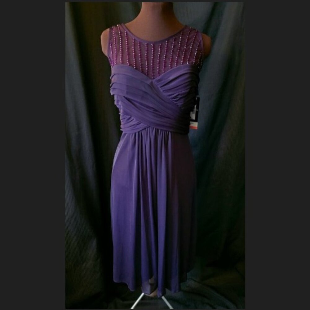 NWT Size XL Beaded Purple Prom/Formal Gown